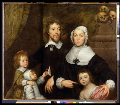 Portret van een familie, waarschijnlijk die van Richard Streatfeild, ca. 1645 door William Dobson